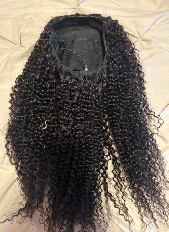 Minimal Leave Out [WEAR GO HALF WIG]  Coily Curly Half Wig Seamless Kinky Curly Flip Over Wig Beginner Friendly